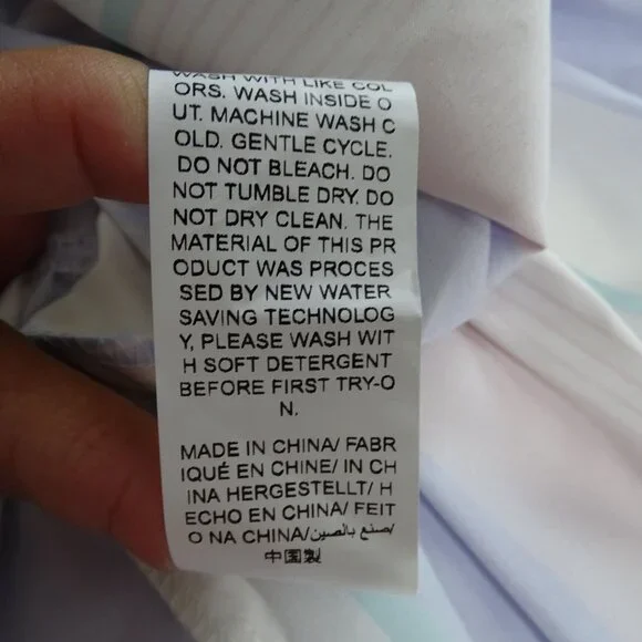 Shein Striped Pastel Sleeveless Ruffle Hem Dress Girls Size 4 Years Purple Pink - Picture 5 of 7